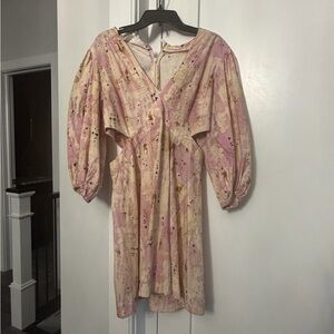 ALEXIS “Linea” Pink and Cream Patterned Dress